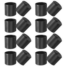 Round Plastic Hole Plugs 1.3 Inch, 16 Pack Tubing Insert End Cap, Black