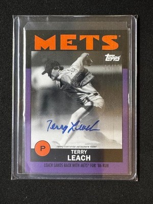 2021 TOPPS ESPN ONCE UPON A TIME IN QUEENS TERRY LEACH PURPLE AUTOGRAPH /25