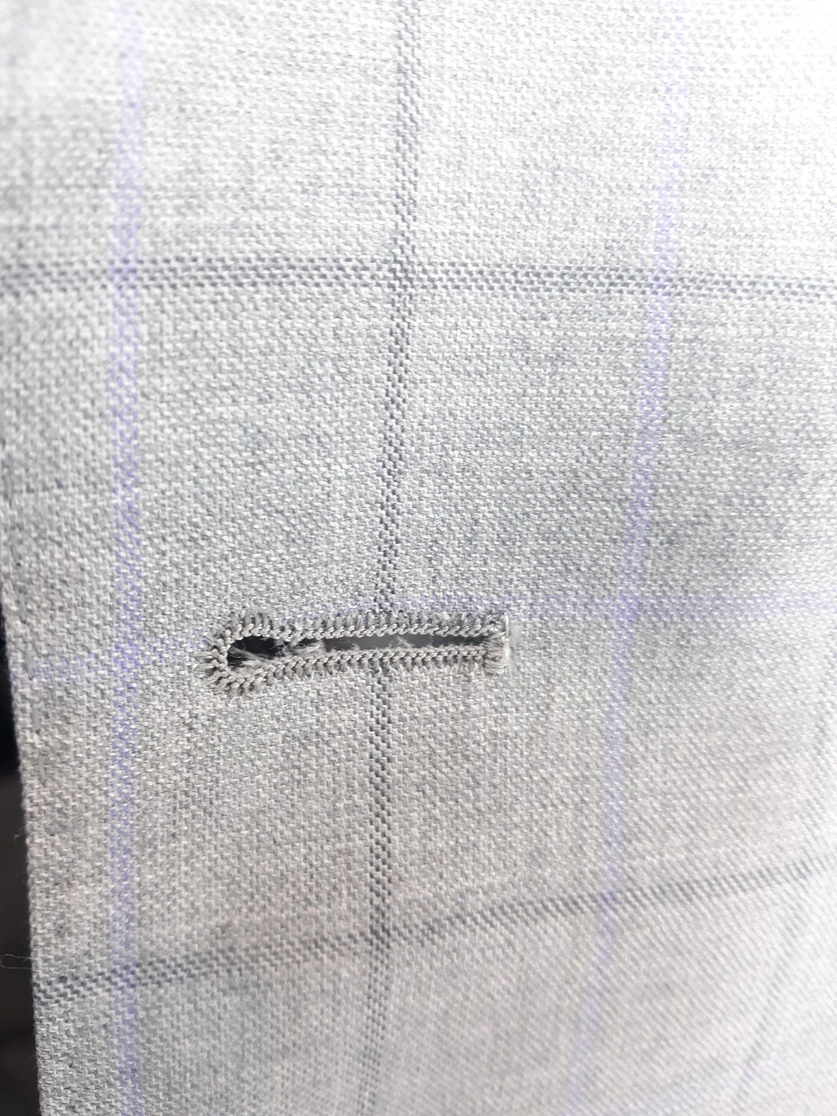 Bespoke Custom Tailored Light Gray Windowpane  Wo… - image 13