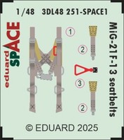 Eduard Accessories 3DL48251 - 1:48 Mig-21F-13 Seatbelts Space For Eduard - Neu