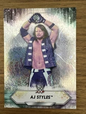 2021 Topps WWE Foilboard #96 AJ Styles wrestling card