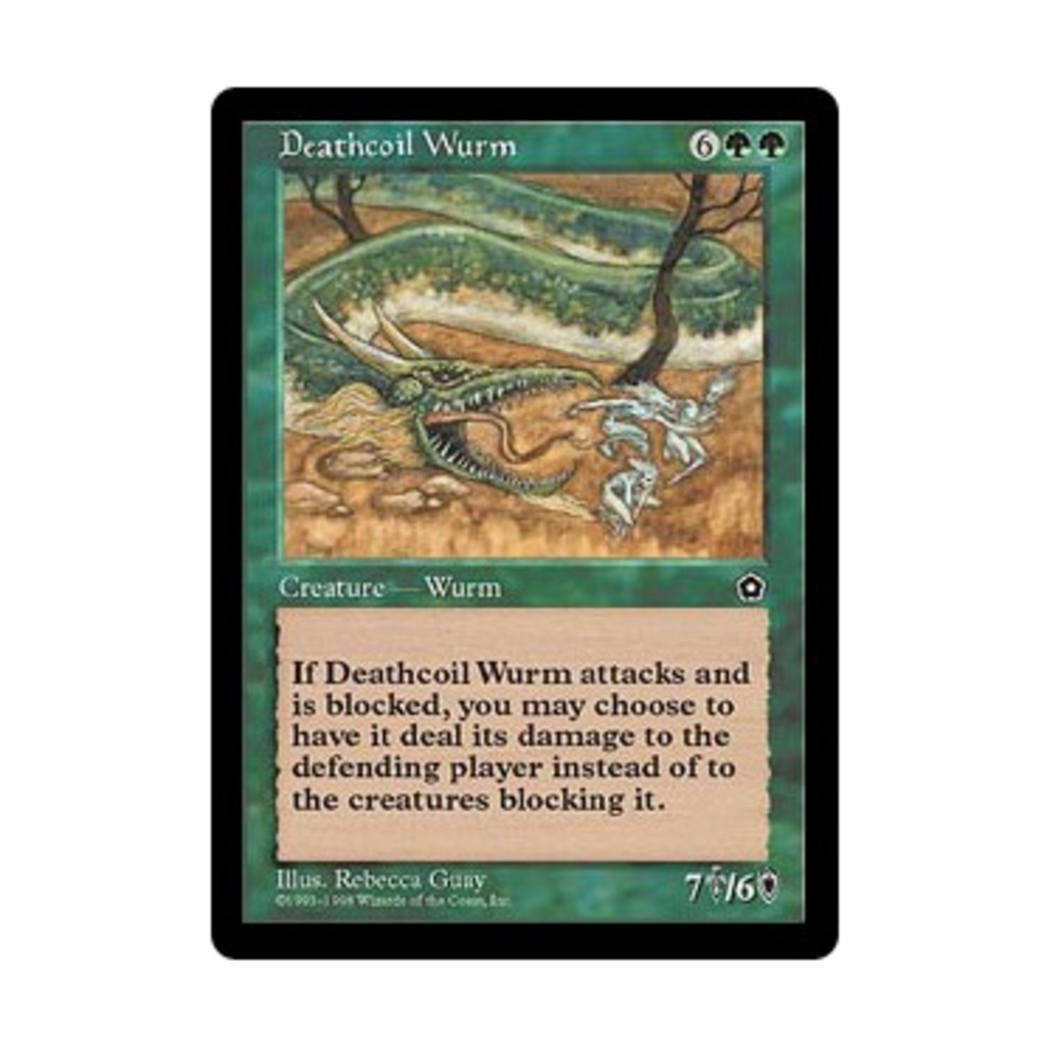 WotC MtG Portal 2nd Age Deathcoil Wurm (R) NM