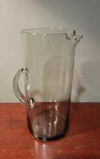 Smokey Glass Martini Pitcher Holmegaard Danish MCM, Cocktail  10" x 4-3/4" Base