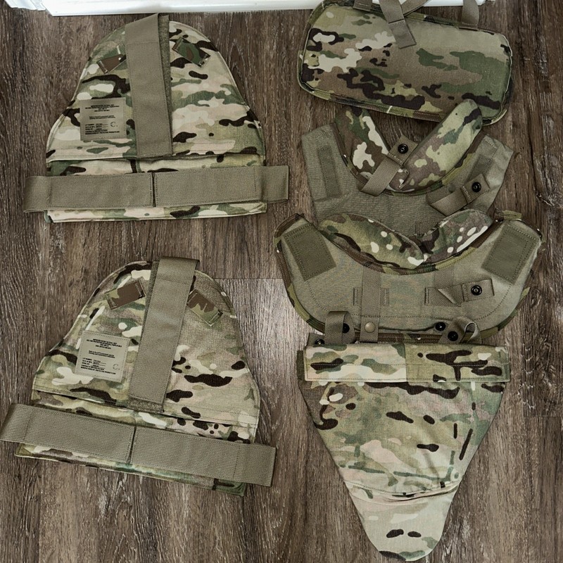 Multicam Body Armor Vest Accessories Lot ,with Soft Armor Inserts #8