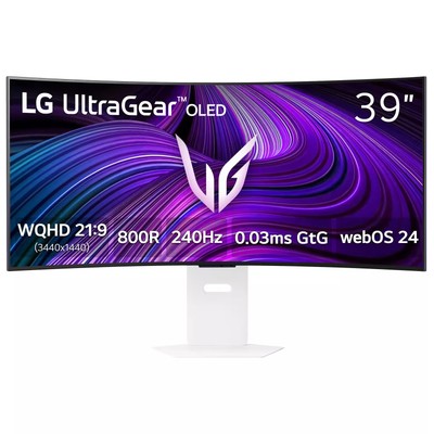LG - UltraGear 39'' OLED Curved WQHD 240Hz 0.03ms G-Sync/FreeSync Premium Smar...