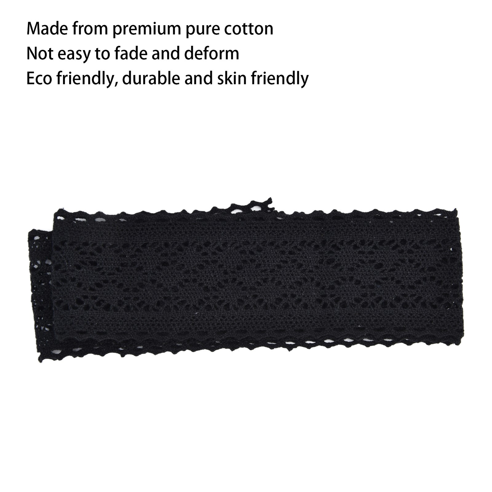 Lace Trim 10 Yard Pattern Skin Friendly White Lace Ribbon For PartyBlack New.