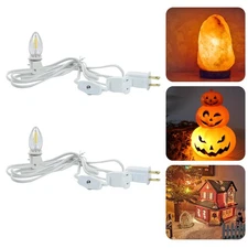 2pack Accessory Cord With 2 C7 Led Night Light Bulb Candelabrabase E12 Socket Wh