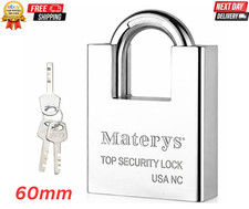 1-10x 60MM PADLOCK HEAVY DUTY HIGH SECURITY WEATHERPROOF CLOSED SHACKLE