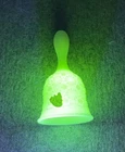 Vintage Fenton  Light Green Uranium Glass Daisy & Button 6" High  Bell