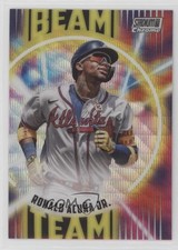 2022 Stadium Club Chrome Beam Team Wave Refractor Ronald Acuna Jr Acuña 10a4