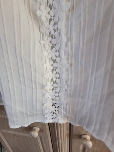 Ladies Vest Top Size 2XL white Floaty Daisy Lacy Pattern Straps Floaty BNWT - Bild 6 von 10