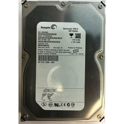 HP 200GB, 7200RPM, SATA - 5188-1897 Tested Working