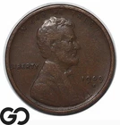 1909-S/S Horizontal, Lincoln Cent Wheat Penny *Better Date Find* VF++