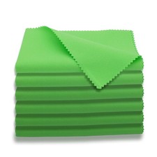 AAwipes Guitar Cloths Microfiber 6-Pack 12"x12" 12"X12" 6 Pack, Green 6PCS
