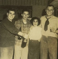 Candid Group Friends Indoors Smiling Holding Drinks