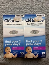 Clearblue Digital Ovulation Test Lot 2 Boxes 10 Tests Each Exp 06/2028 New