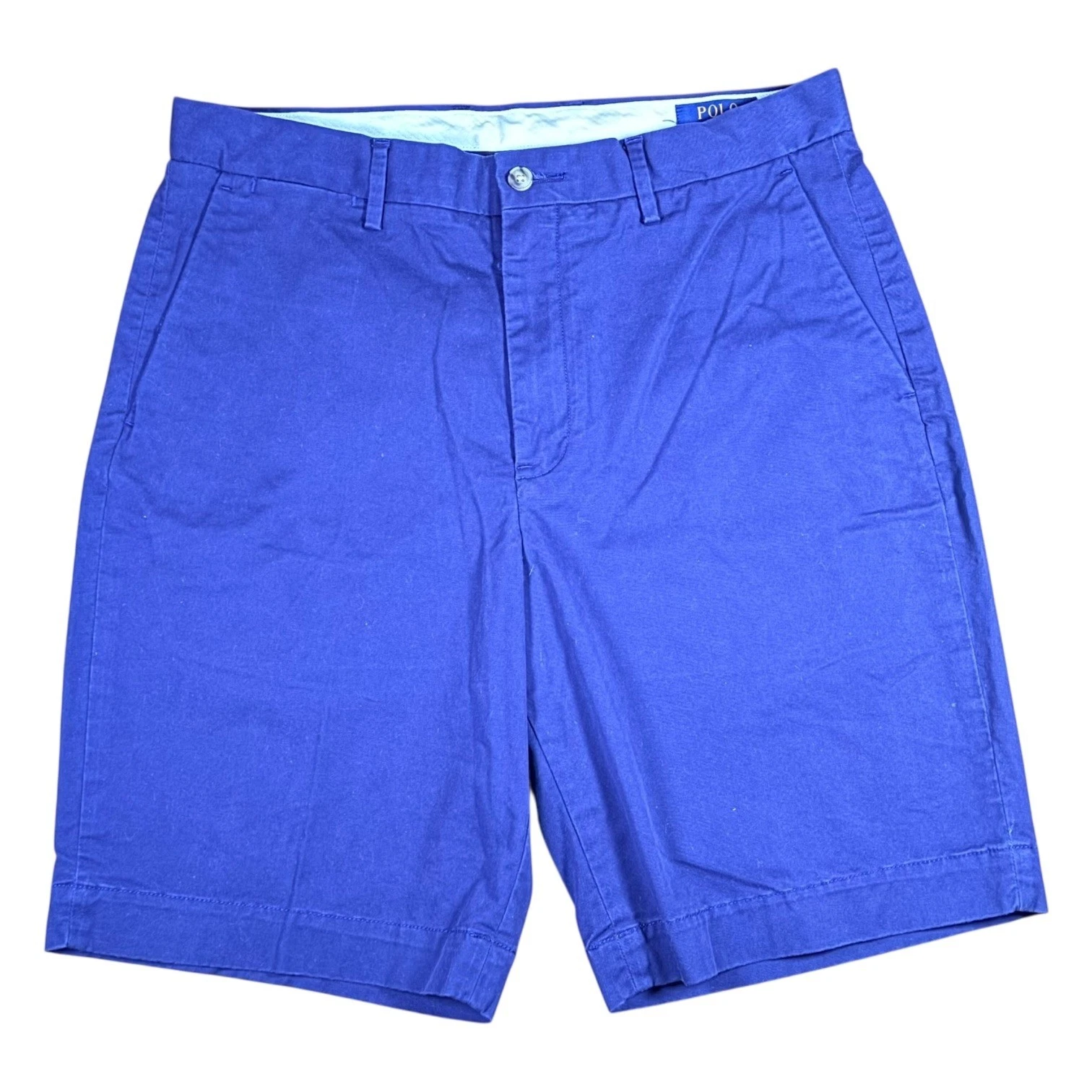 Polo Ralph Lauren Mens Royal Blue Stretch Classic Fit Chino Shorts Size 32