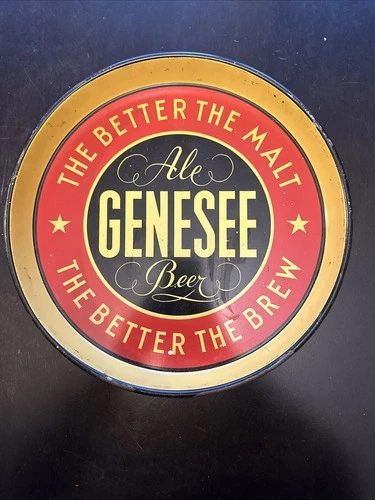 VINTAGE Genesee Beer Ale Tray Sign The Better The Brew Rochester  New York