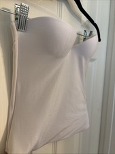 David s Bridal Bra Strapless Bustier White size 36A Long Line