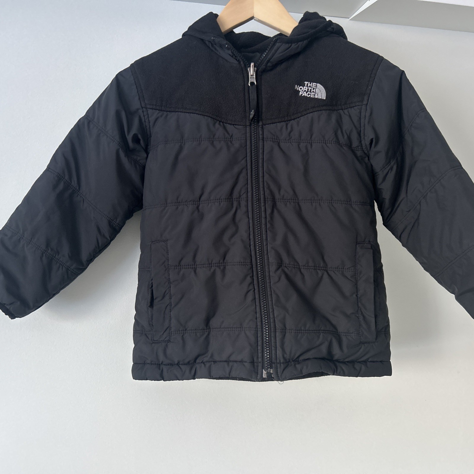 The North Face Kids Jacket Reversible Hooded Puffer Jacket Black Large thumbnail 2