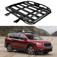 50"x38'' Roof Rack Cargo Carrier Basket w/ Crossbars + Lights For Subaru Ascent