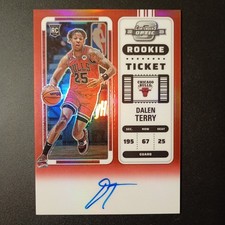 2022-23 Panini Contenders Optic Dalen Terry Rookie Ticket #127 Red Prizm /99