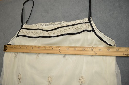 Odile Pink Slip Dress With Sheer Floral Embroidered Lace Layer Overlay Size 10 - Picture 6 of 10