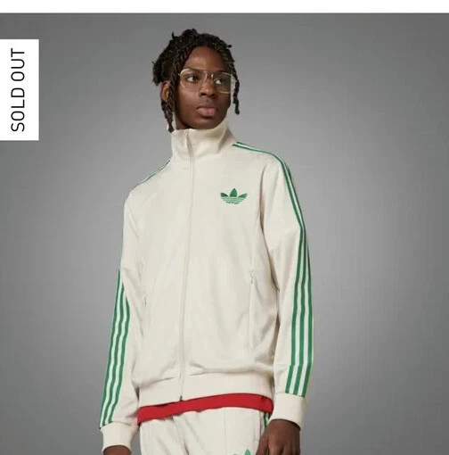 Mens green clearance adidas tracksuit top