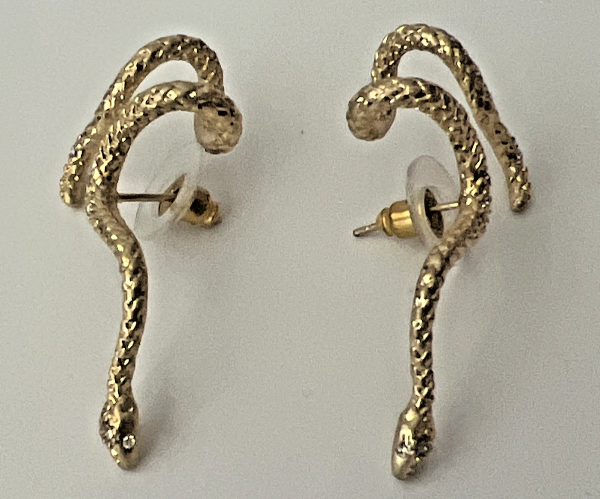 Kendra Scott Phoenix Ear Climbers Snake Vintage Gold Tone Earrings