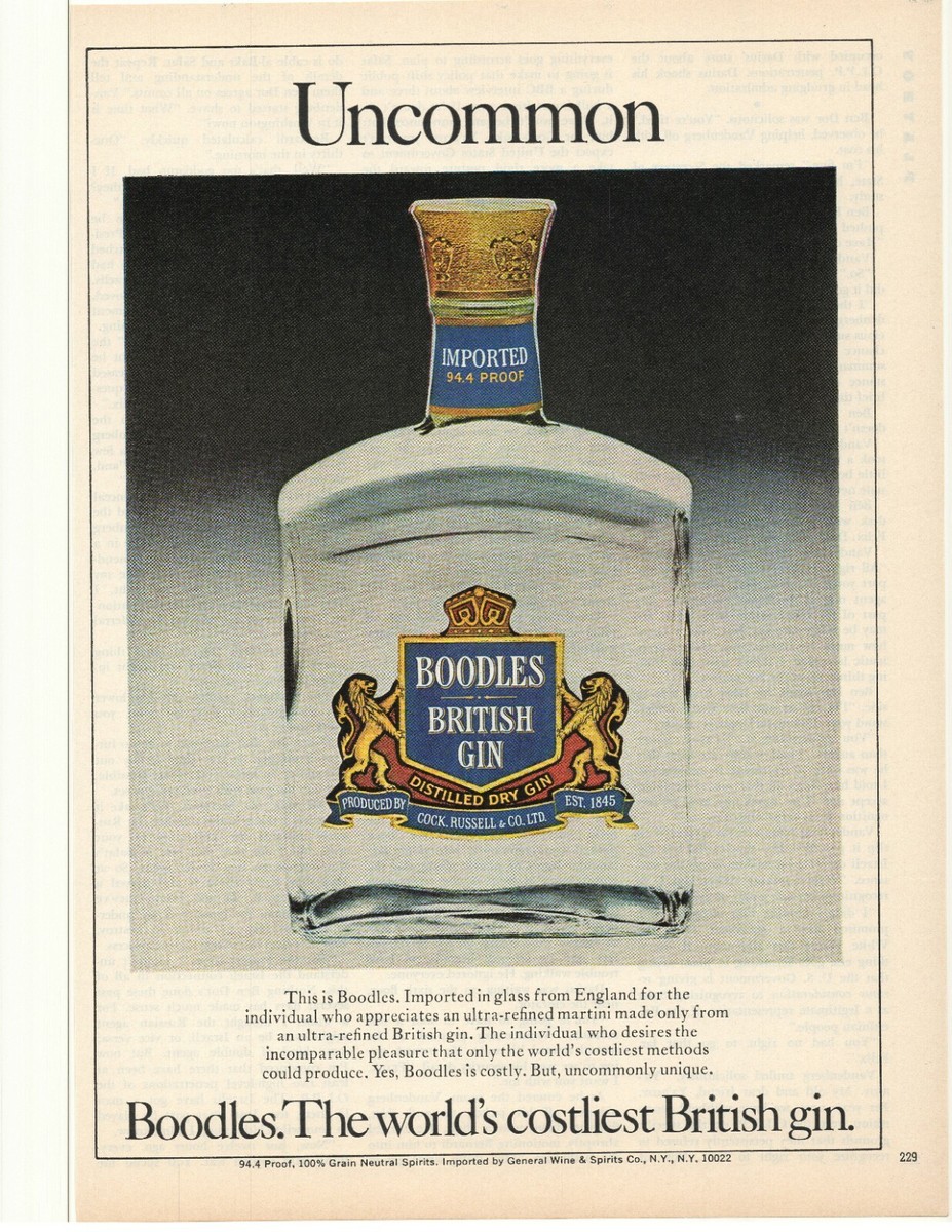 1977 Boodles British Gin Advertisement | eBay