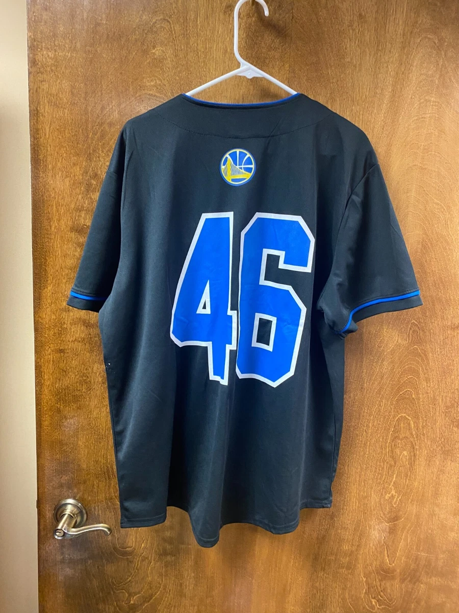 Men s NBA Golden State Warriors black jersey short sleeve shirt