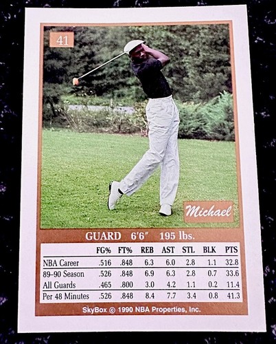 MICHAEL JORDAN 1989-90 SKYBOX BASKETBALL CARD #41 - BULLS -#W040223G - Picture 2 of 2