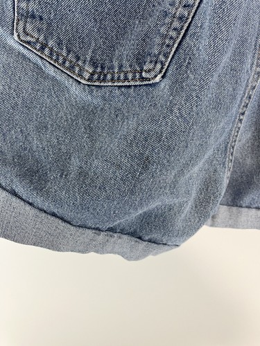 VINTAGE Gitano Shorts Womens Blue Denim Mom High Waisted Cuffed Summer Boho 38" - Picture 9 of 11