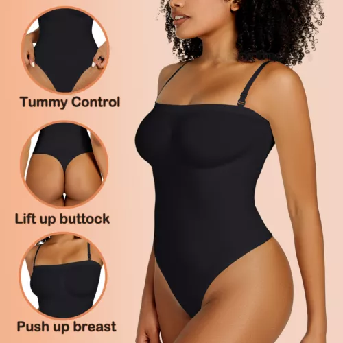 Traje para mujer sin tirantes de compresión con forma moldeador de cuerpo para el torso control de barriga - Imagen 3 de 31
