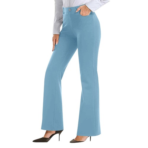 Women Office Pants Business Casual Work Pants with Pocket Pull On Regular Slacks - Picture 45 of 51
