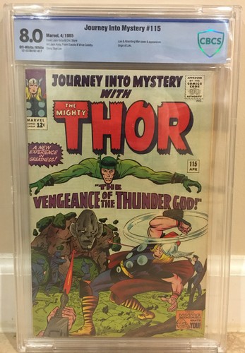 JOURNEY INTO MYSTERY #115 CBCS 8.0 ORIGIN OF LOKI WITH ABSORBING MAN APPEARANCE