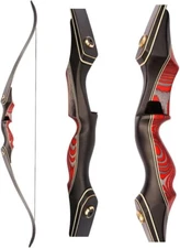 PMZ Recurve Bow,60'' Wooden Takedown Bow, for Youth Beginners to Practice,20lbs