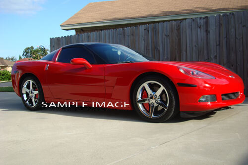1997-2004 Chevy "Corvette Z06" Base C5 Front + Rear Red MGP Brake Caliper Covers - Picture 9 of 10