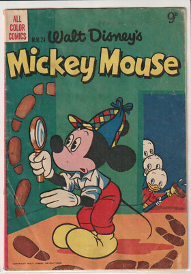 Vintage Australian Walt Disney's Comic Mickey Mouse M.M 24 - 1955