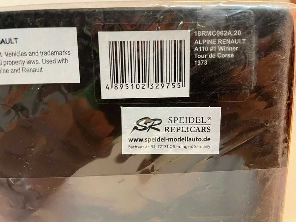 Ixo Alpine Renault A110 1 Nicolas winner Tour de Corse Rally 1973 1/18 18RMC062A - Immagine 3 di 3