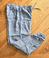 Thread and Supply Chambray Pants Women's Size L Elastic Waist 