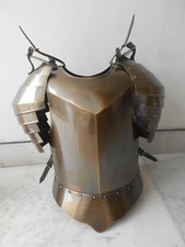 Medieval Knight 18G Steel Breastplate Warrior Armor Jacket W/Pauldrons Replica
