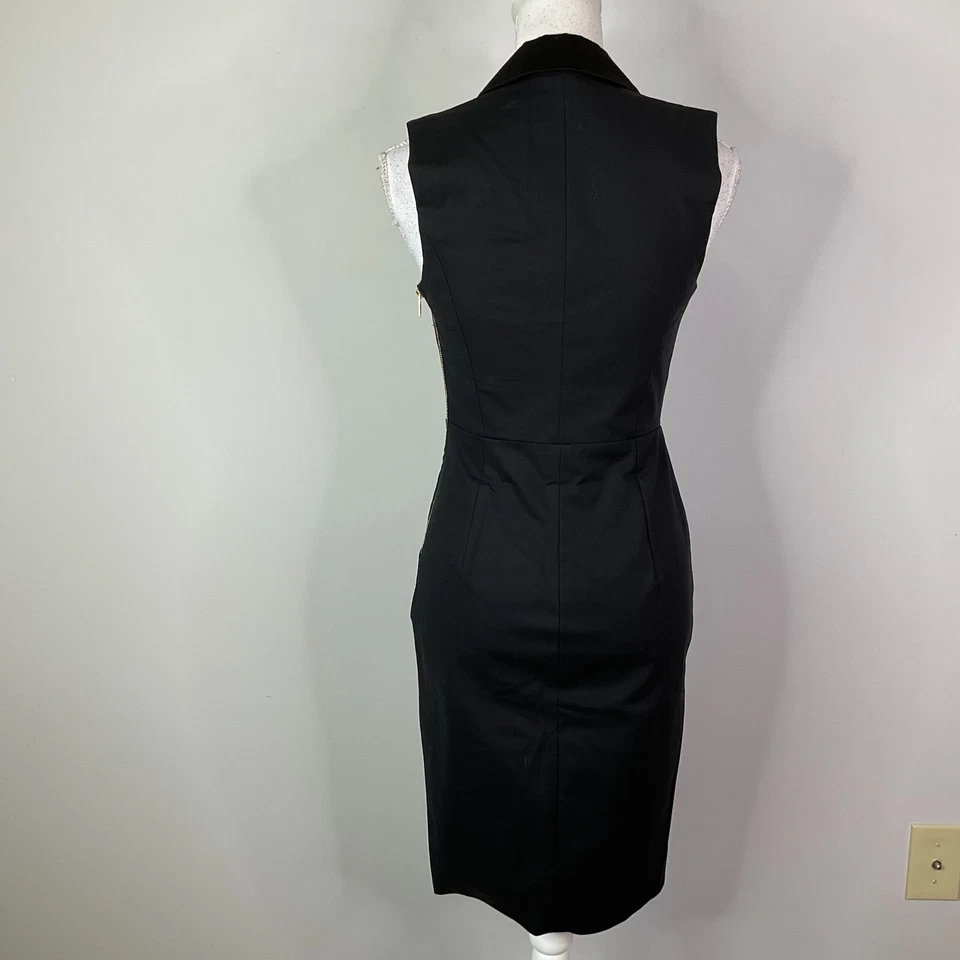 Vestido Altuzarra X Target Esmoquin Negro Grúa Dorada Para Mujer Talla 2 Sin Mangas Foto 4 de 4