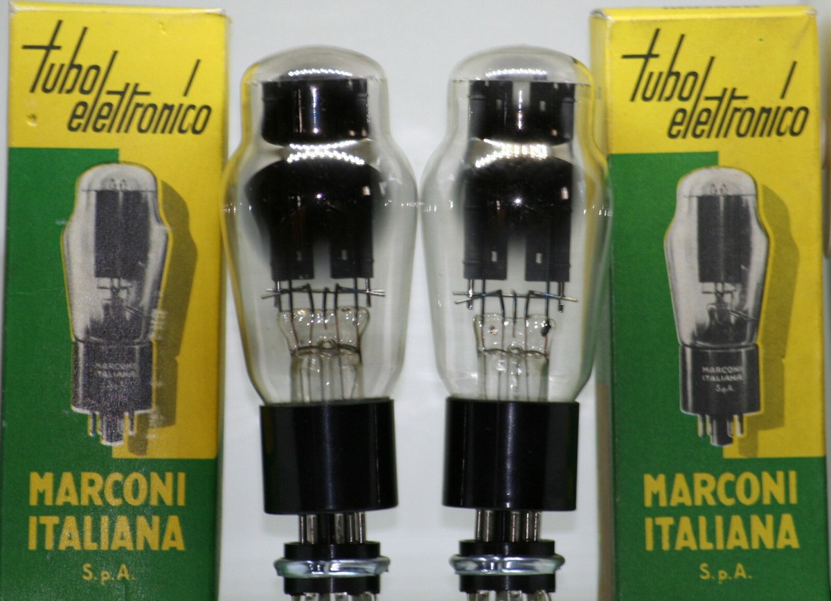5u4g tube marconi Italy nos nib matched pair u52 hanging vintage