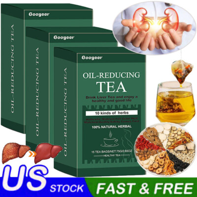  Oil-Reducing Tea-10 Herbal with Excellent Formula, Oil Cleansing Tea for Liver 