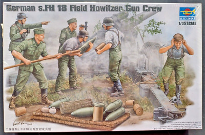 2009 Trumpeter German s.FH 18 Field Howitzer Gun Crew Model kit - #425 - NIB