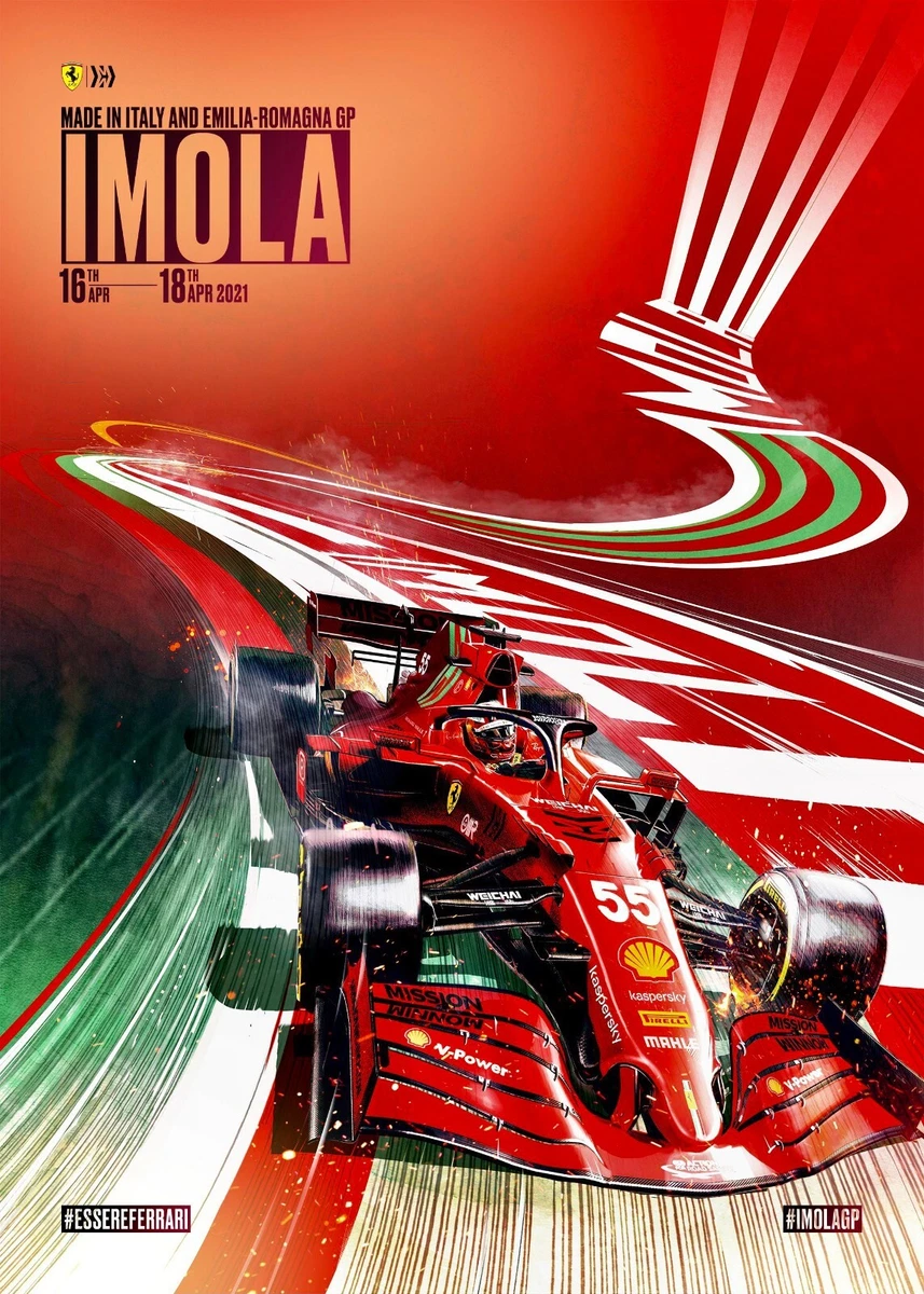 2021 F1 Imola Italian Grand Prix Ferrari Formula One Art Print 