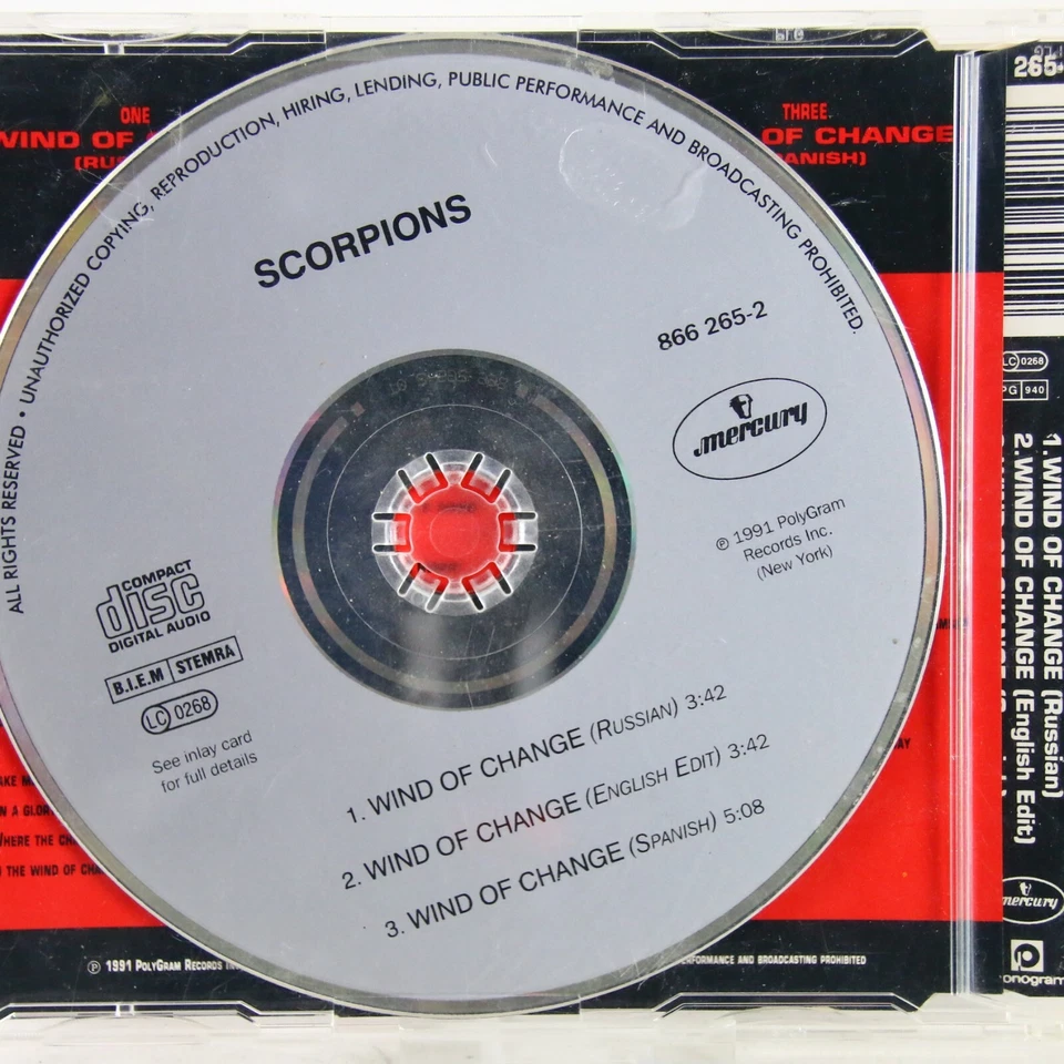 Music Musik MAXI Scorpions – Ветер Перемен Wind of Change Gut - Bild 2 von 2