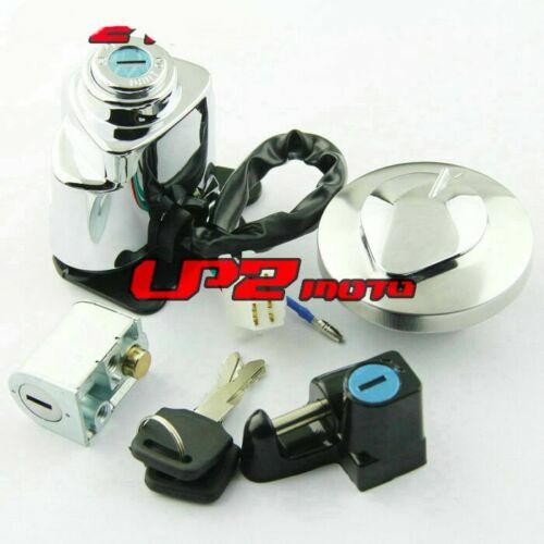 Ignition Switch Gas Cap Helmet Steering Lock Key for Honda Steed 400 NV400 92-98 - Bild 3 von 6