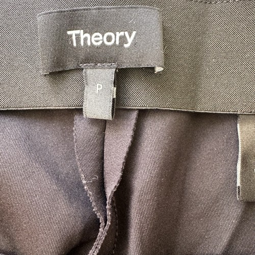 Pantalone leggings elasticizzato Theory nero taglia P XS orlo a spacco business casual - Foto 4 di 6